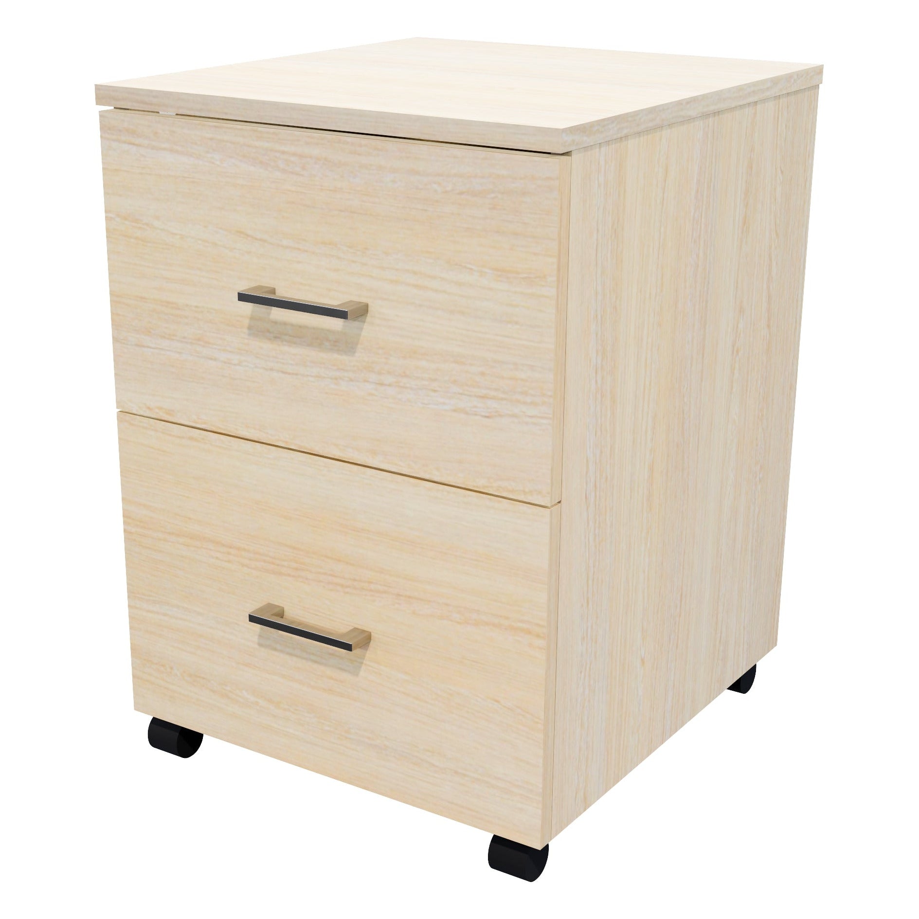 2 File Mobile Drawer Locking Seasoned Oak
