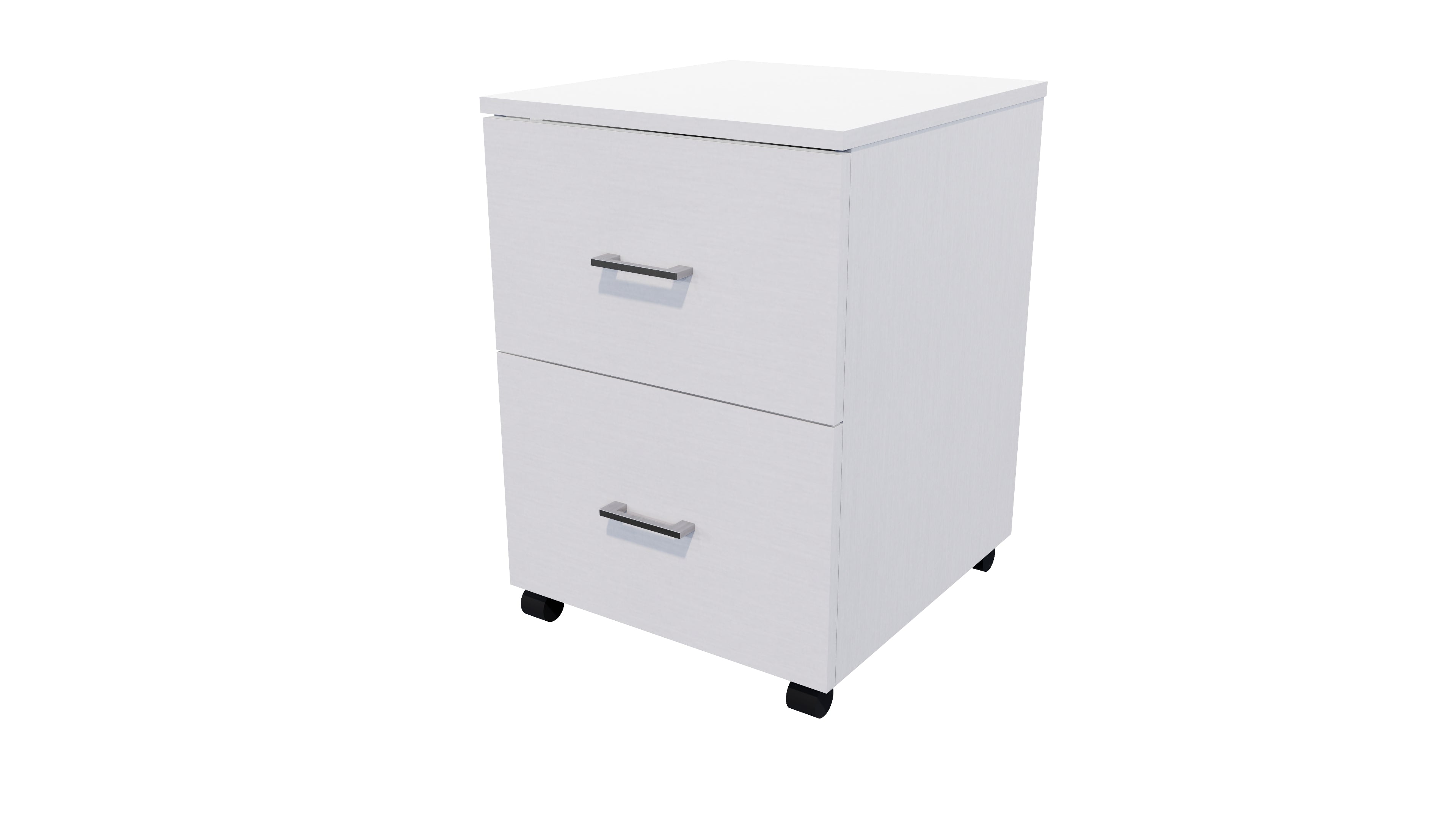 2 File Mobile Drawer Locking Silver Strata