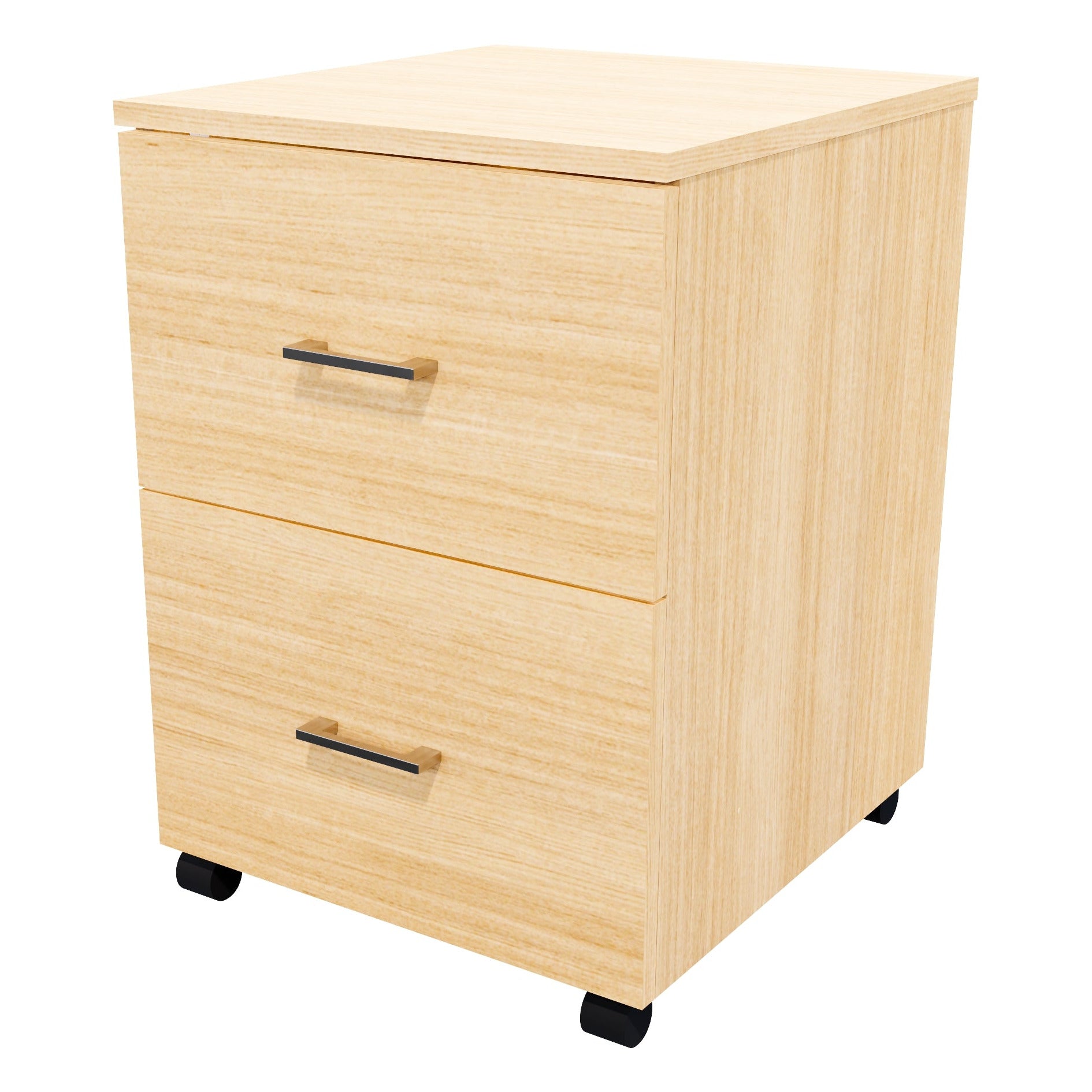 2 File Mobile Drawer Locking Sublime Teak