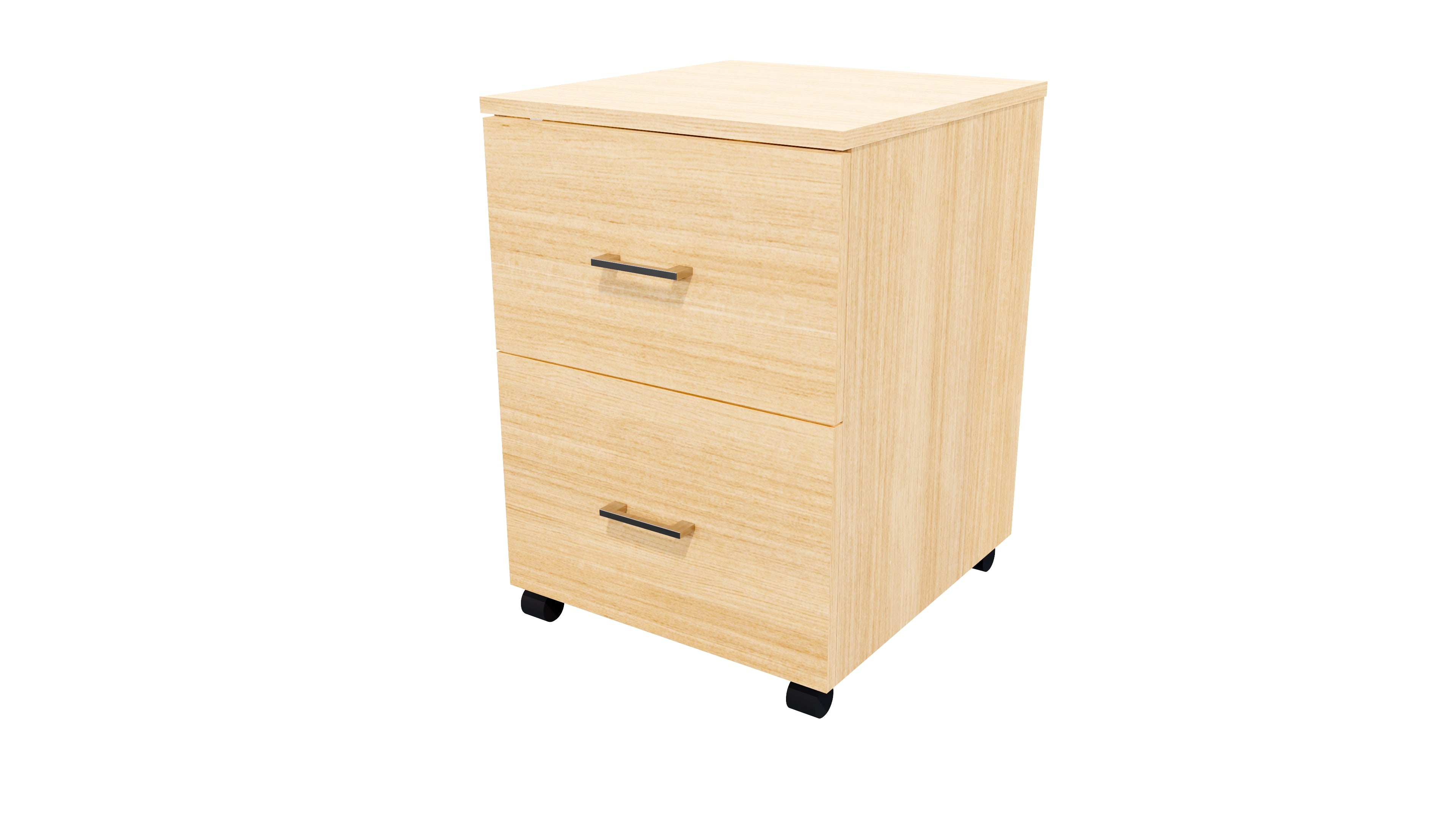 2 File Mobile Drawer Locking Sublime Teak