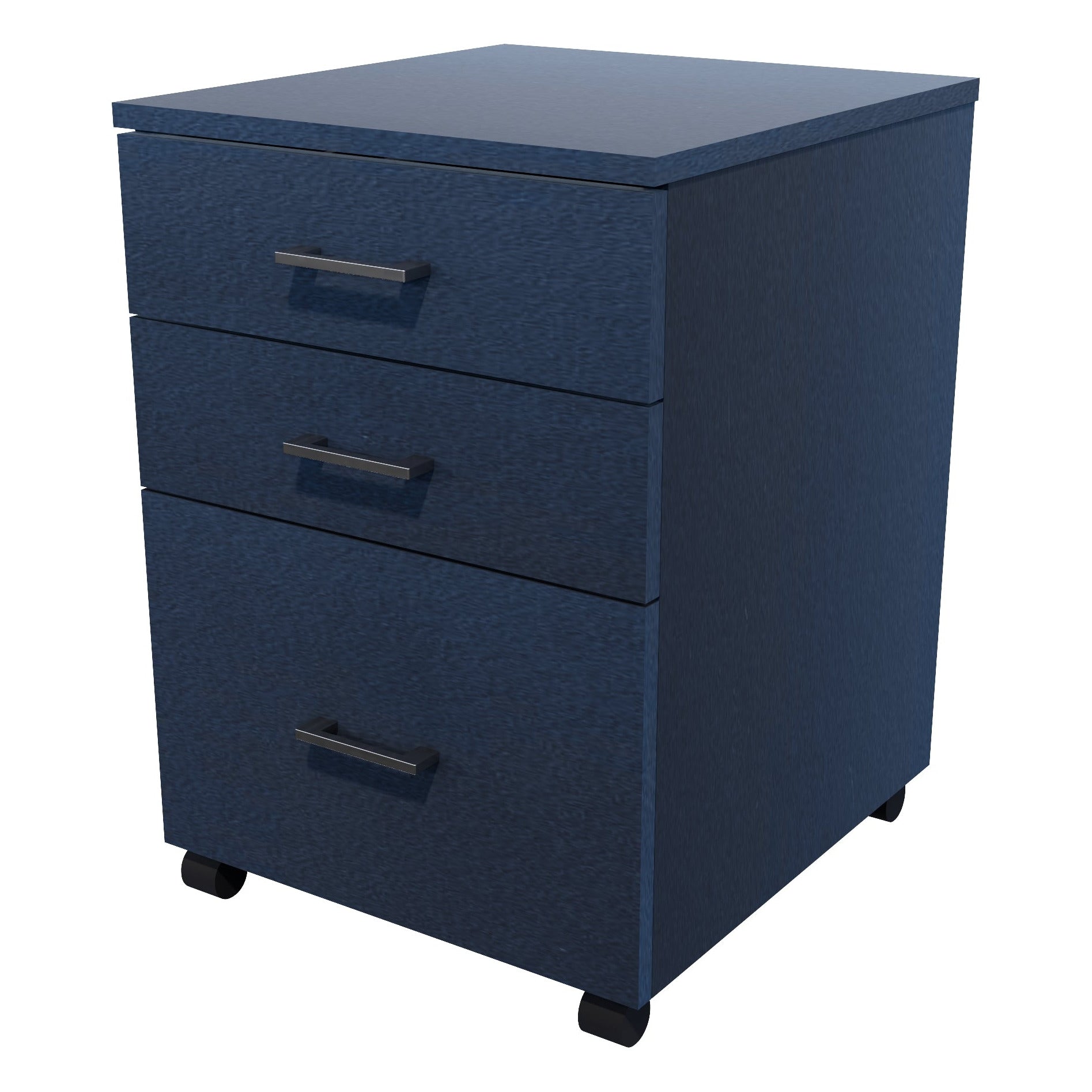 1 File 2 Drawers Mobile Drawer Standard Char Blue