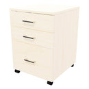 1 File 2 Drawers Mobile Drawer Standard Washed Maple