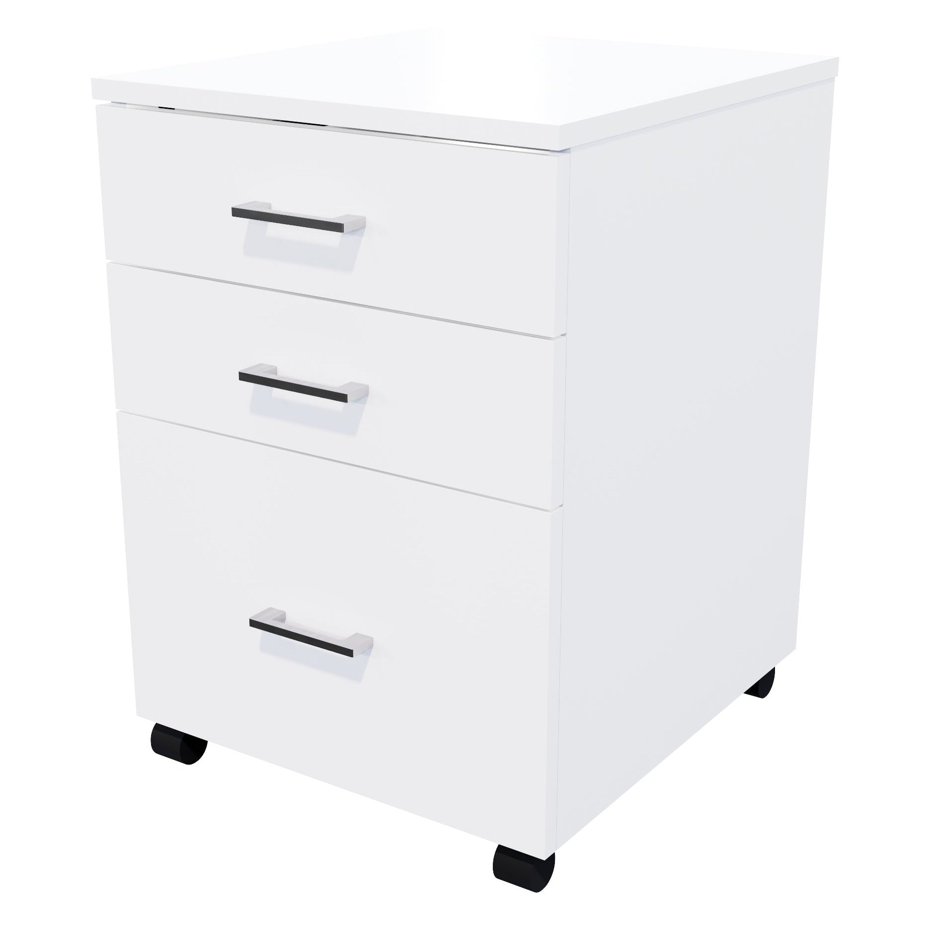 1 File 2 Drawers Mobile Drawer Standard White