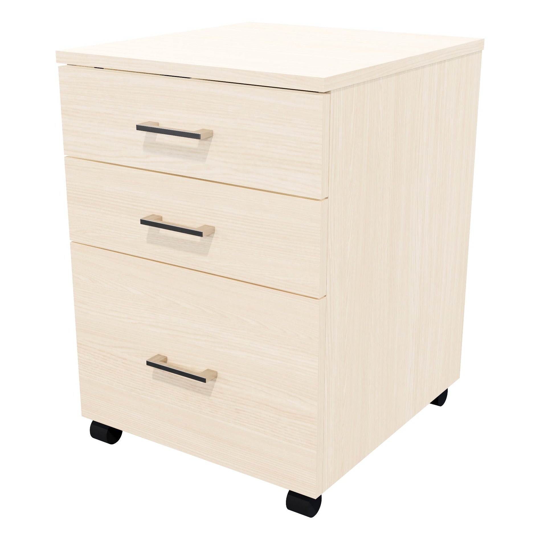 1 File 2 Drawers Mobile Drawer Locking Aged Ash