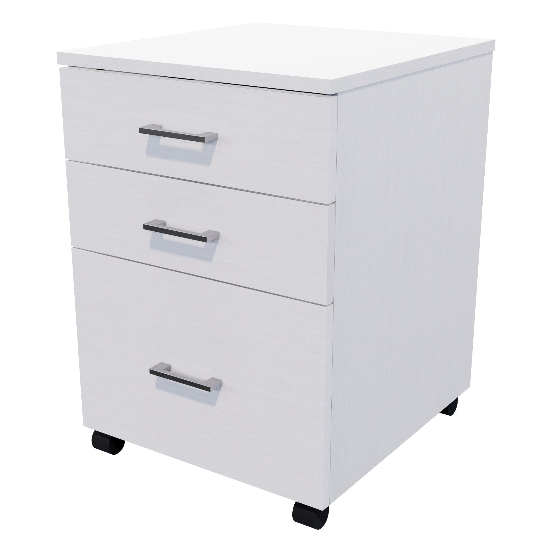 1 File 2 Drawers Mobile Drawer Locking Silver Strata