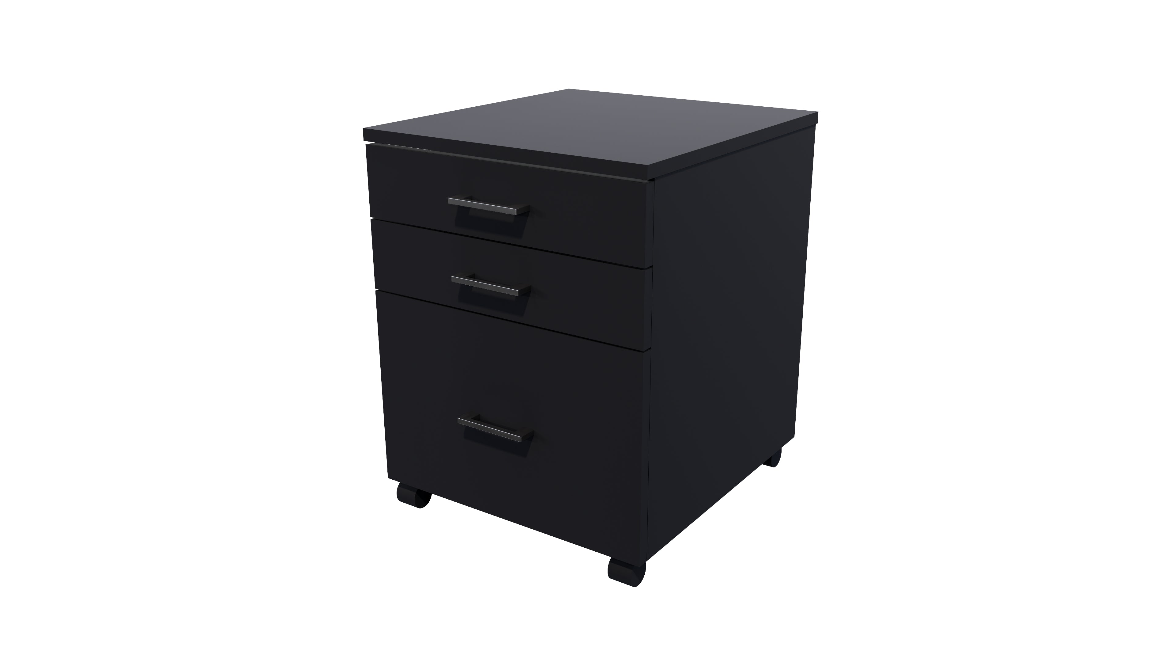 Mirage 1 File 2 Drawers Mobile Drawer Standard Black