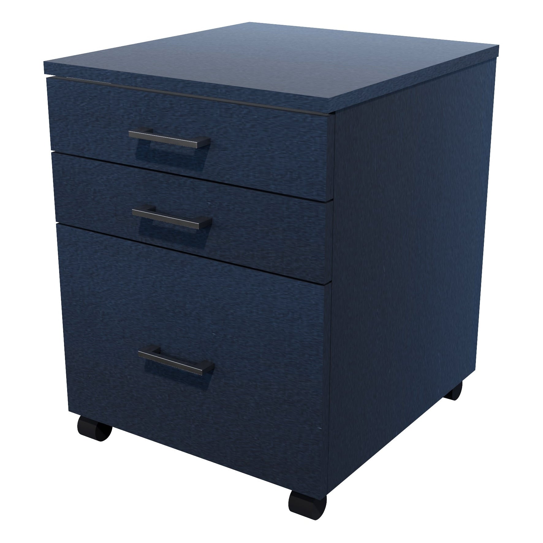 Mirage 1 File 2 Drawers Mobile Drawer Standard Char Blue