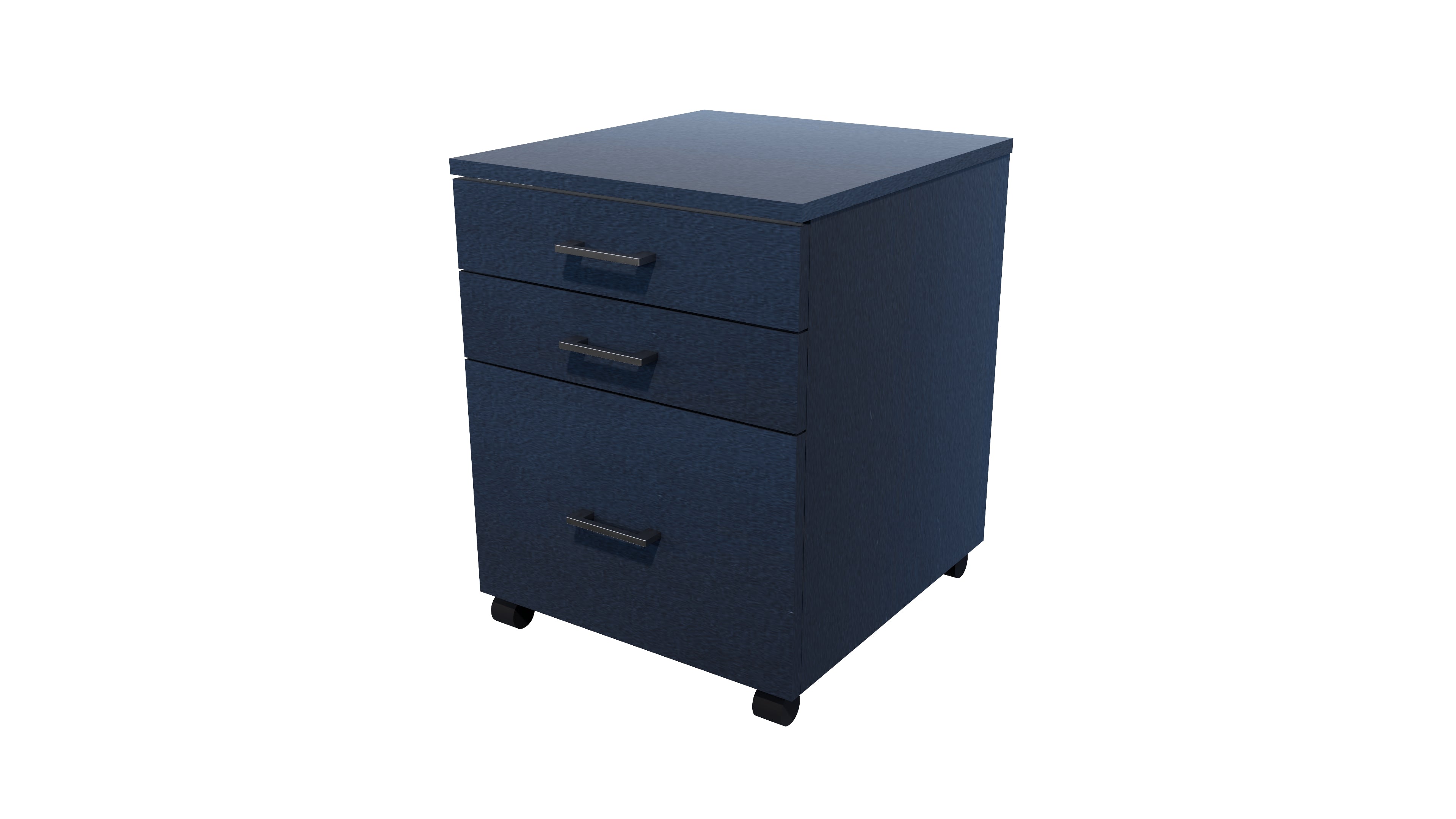 Mirage 1 File 2 Drawers Mobile Drawer Standard Char Blue