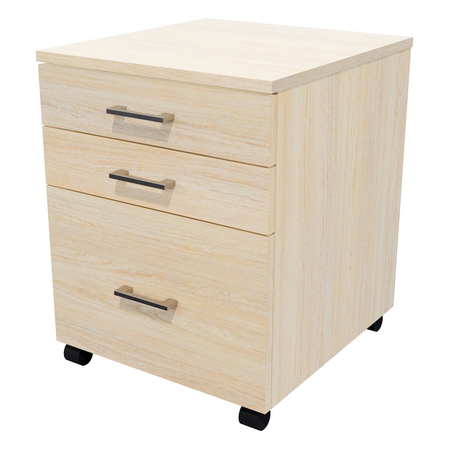 Mirage 1 File 2 Drawers Mobile Drawer Standard Seasoned Oak