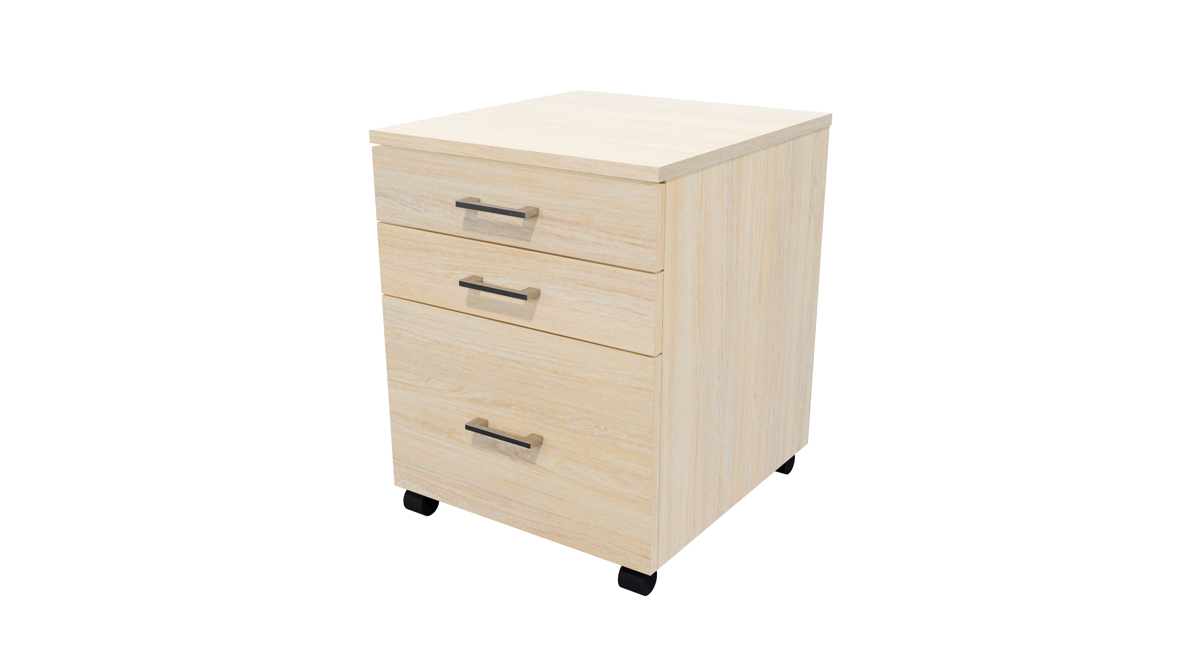 Mirage 1 File 2 Drawers Mobile Drawer Standard Seasoned Oak