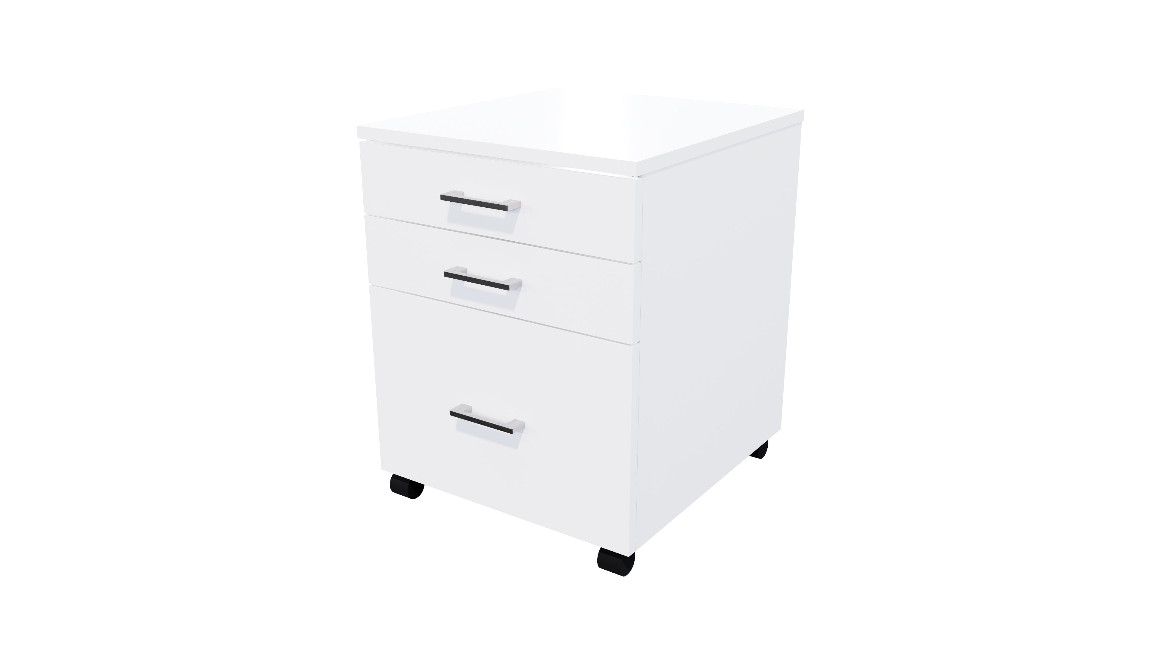 Mirage 1 File 2 Drawers Mobile Drawer Standard White