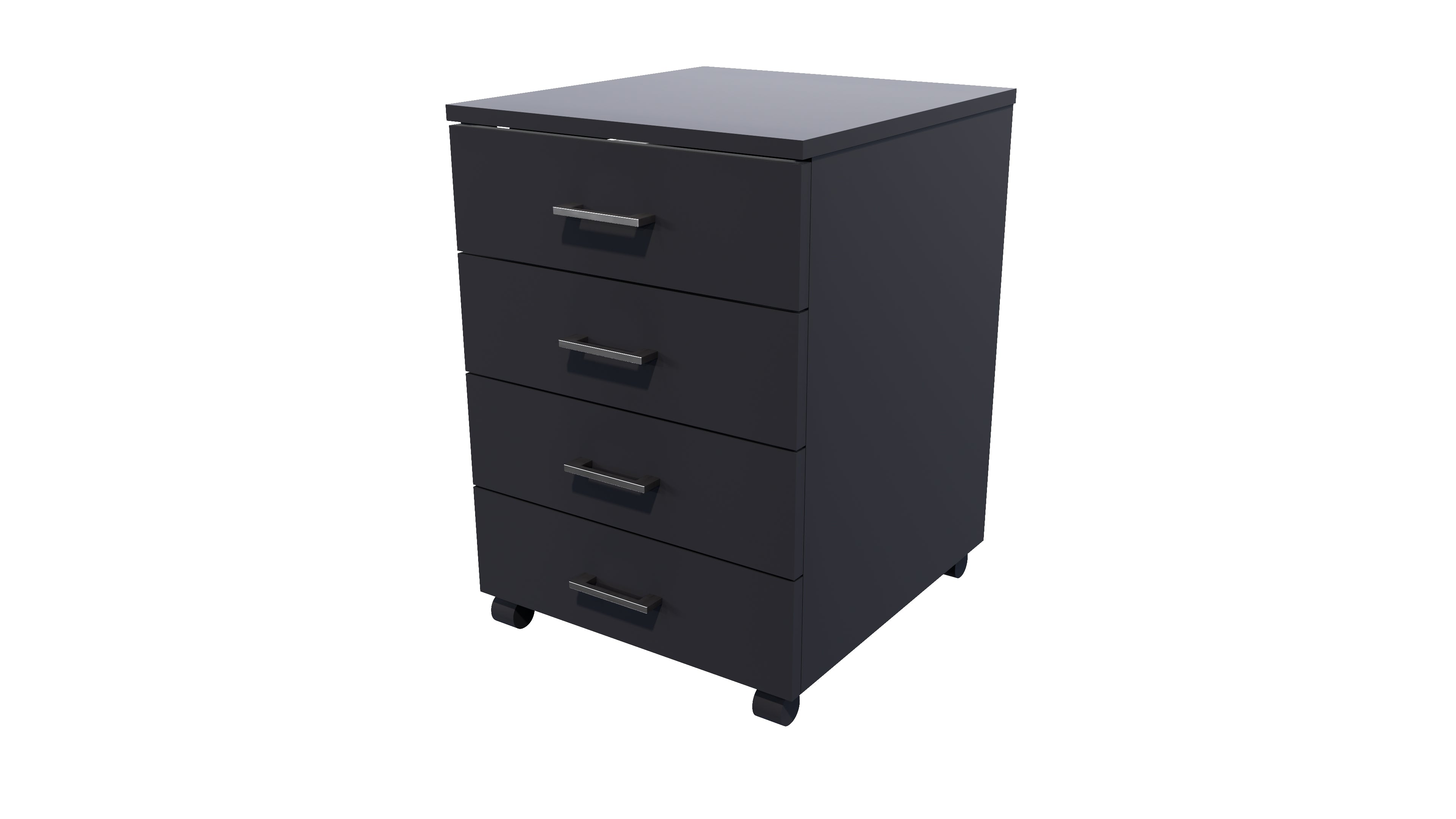 4 Drawers Mobile Drawer Standard Black