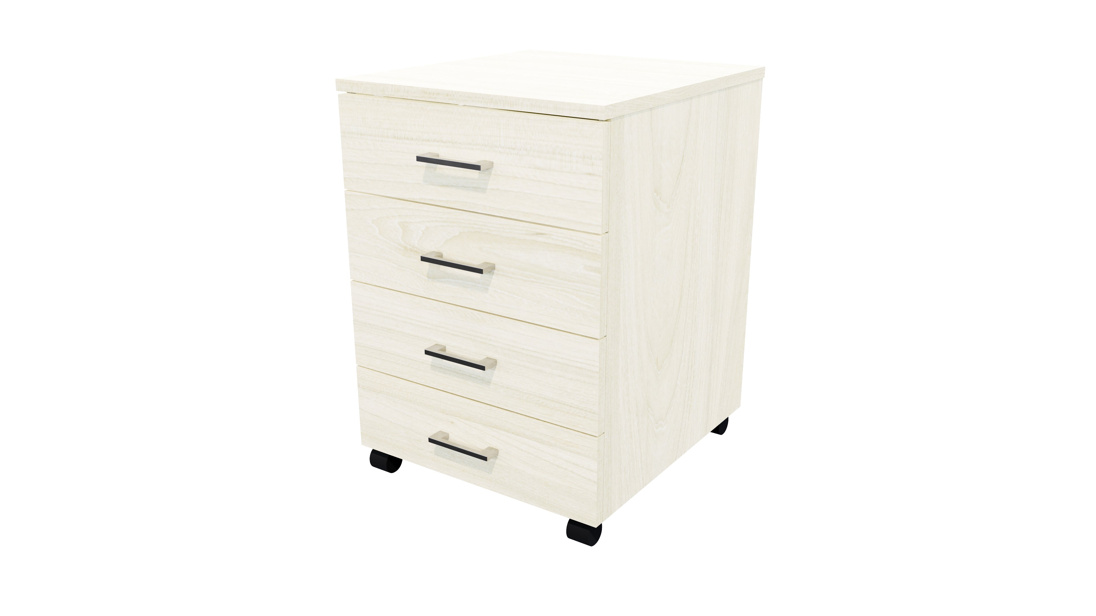 4 Drawers Mobile Drawer Standard Coastal Elm