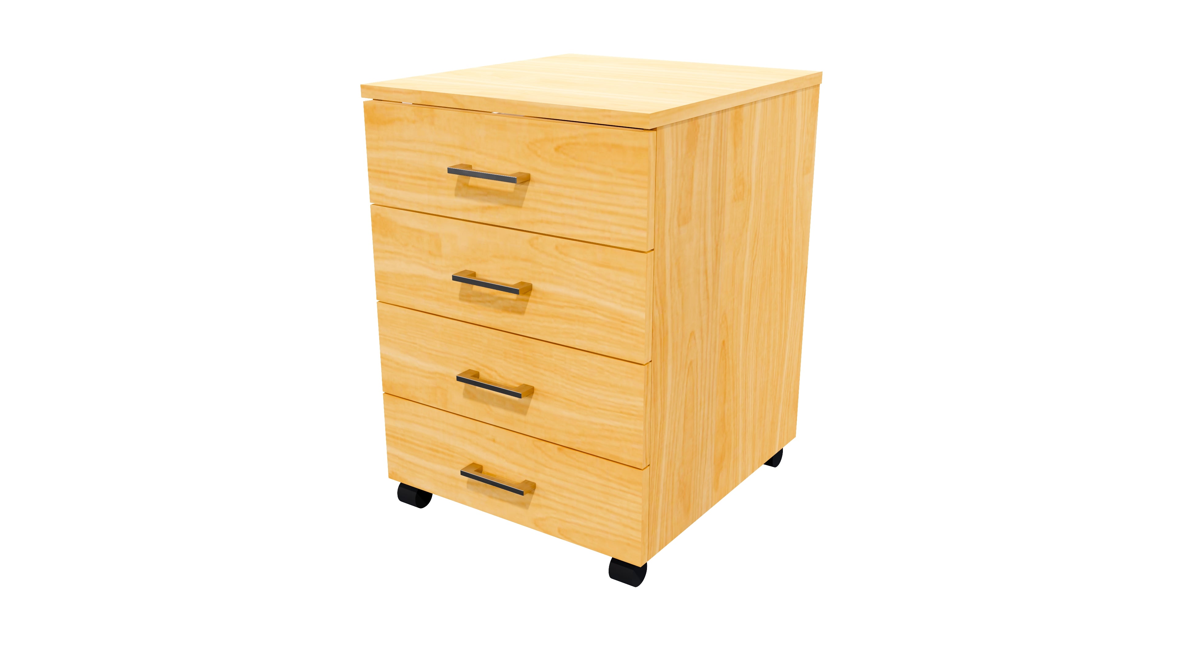 4 Drawers Mobile Drawer Standard NZ Tawa