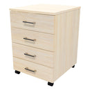 4 Drawers Mobile Drawer Standard Seasoned Oak
