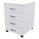 4 Drawers Mobile Drawer Standard Silver Strata
