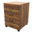 4 Drawers Mobile Drawer Standard Tasman Elm