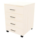 4 Drawers Mobile Drawer Standard Washed Maple
