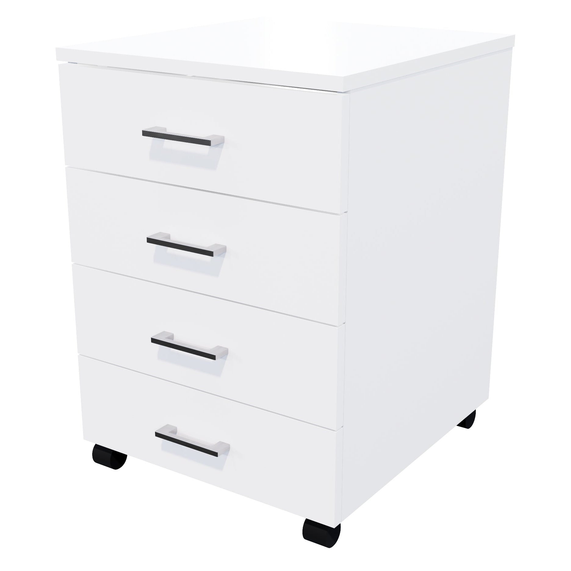 4 Drawers Mobile Drawer Standard White