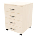 4 Drawers Mobile Drawer Locking Aged Ash