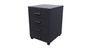 4 Drawers Mobile Drawer Locking Black
