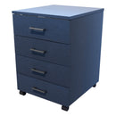 4 Drawers Mobile Drawer Locking Char Blue