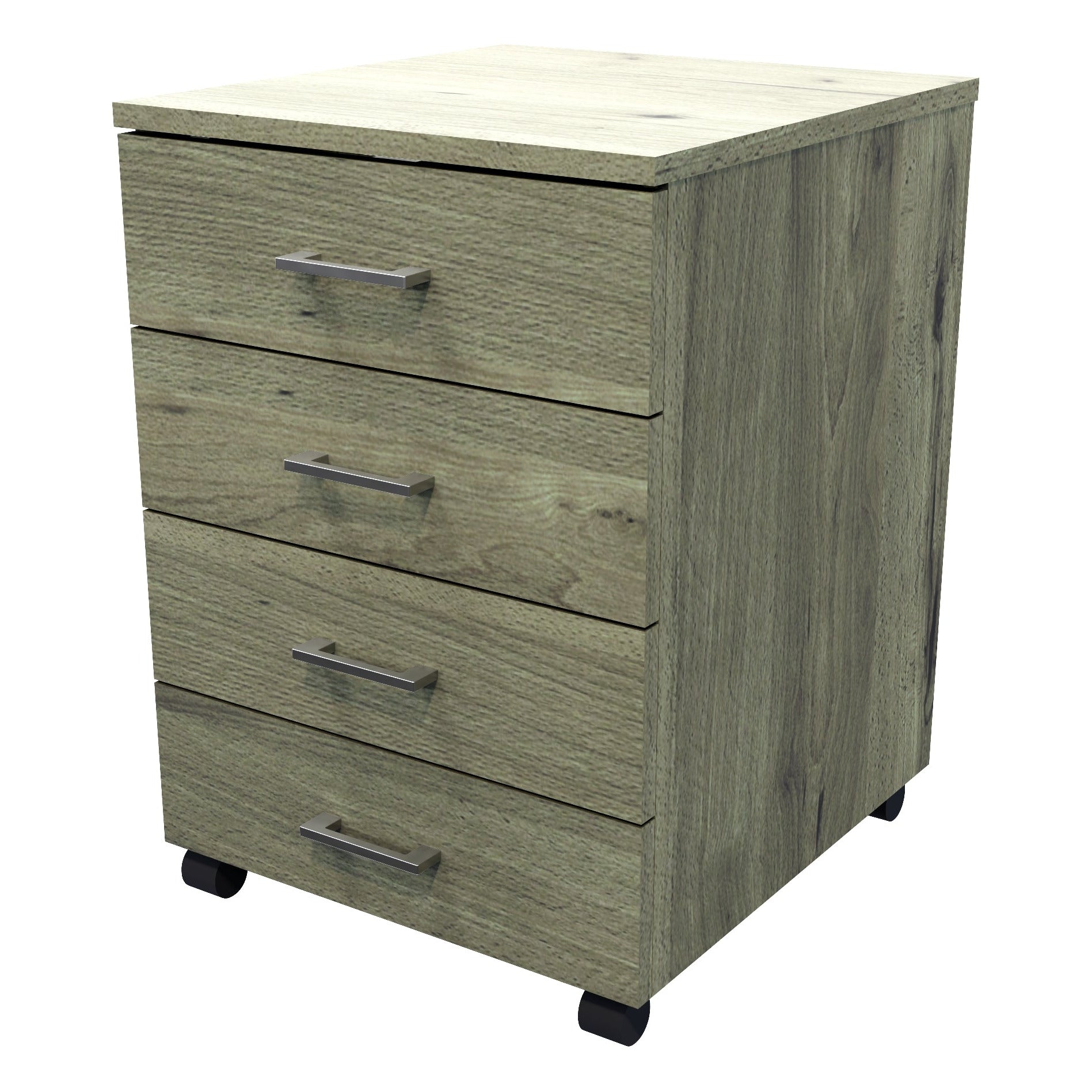 4 Drawers Mobile Drawer Locking Coronet Beech