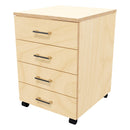 4 Drawers Mobile Drawer Locking Premium Ply