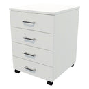 4 Drawers Mobile Drawer Locking Seal Grey