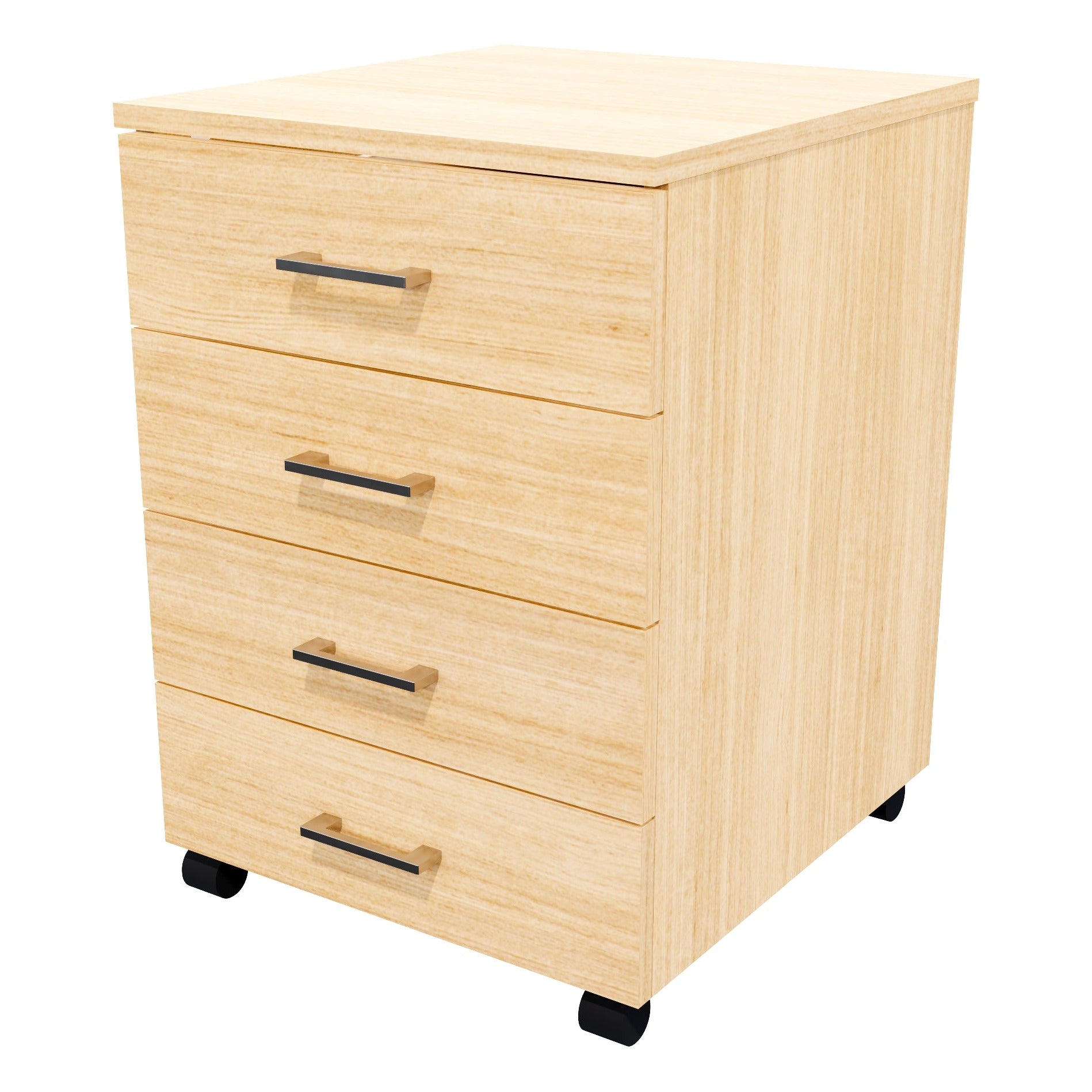 4 Drawers Mobile Drawer Locking Sublime Teak