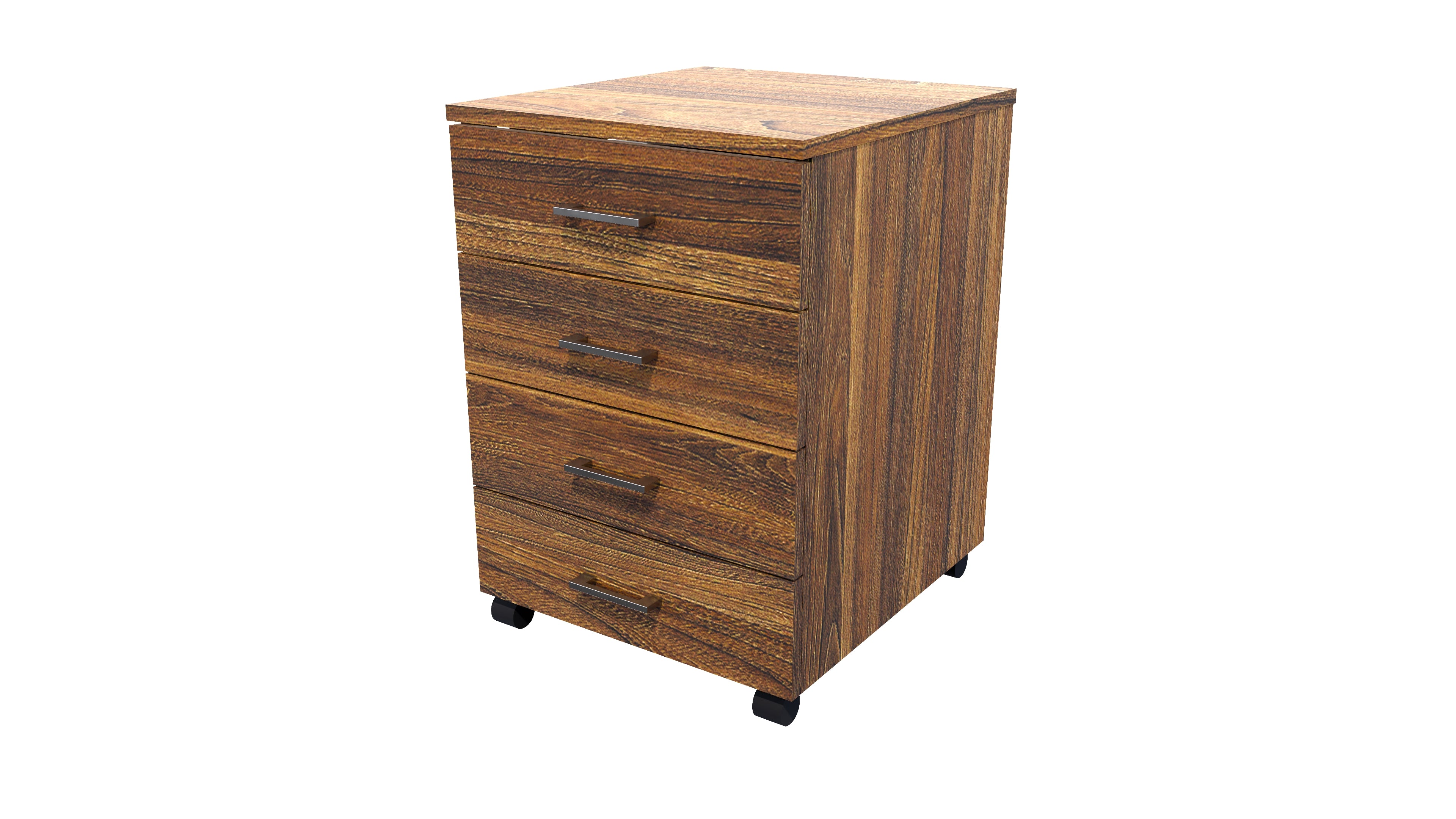 4 Drawers Mobile Drawer Locking Tasman Elm