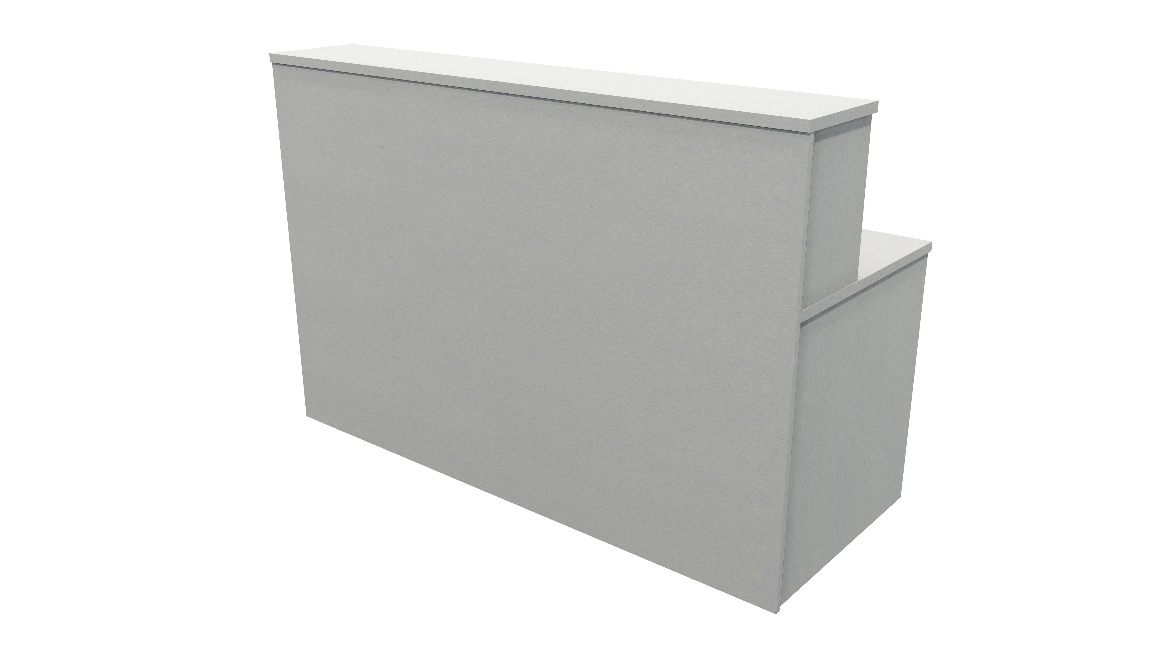 Nelson Reception Desk 1500x700x1125 Seal Grey