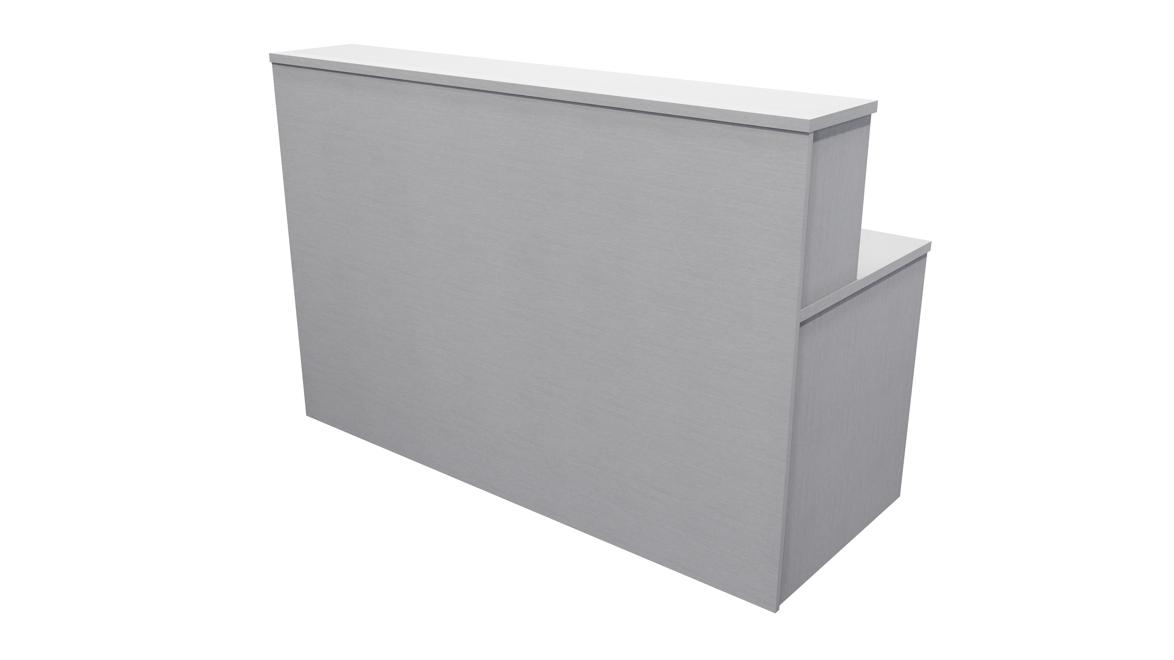 Nelson Reception Desk 1700x700x1125 Silver Strata