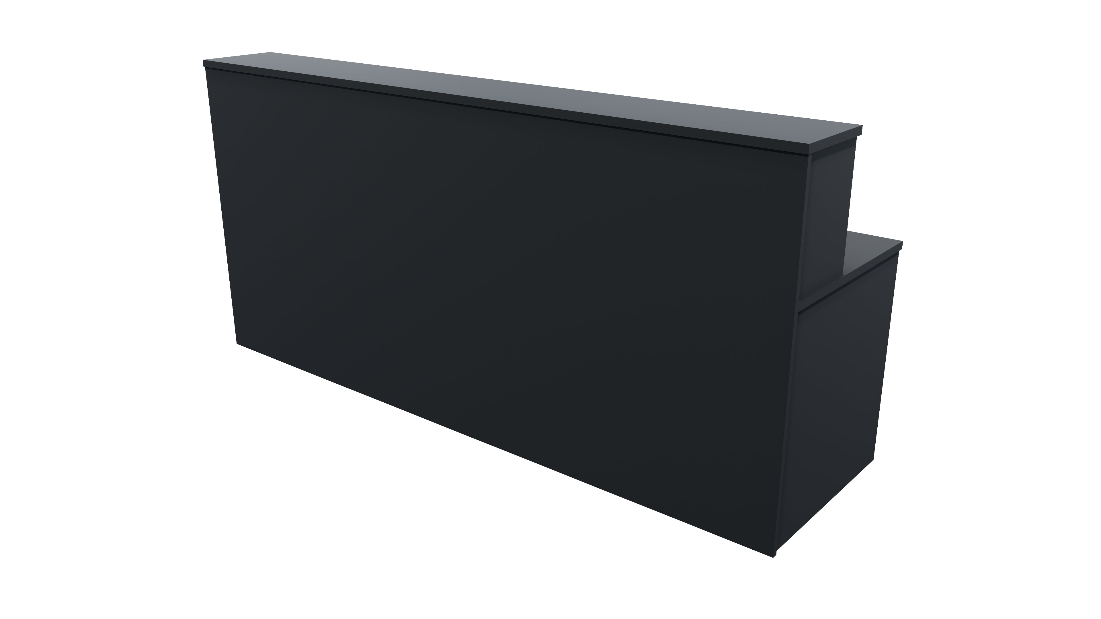 Nelson Reception Desk 2400x700x1125 Carbon