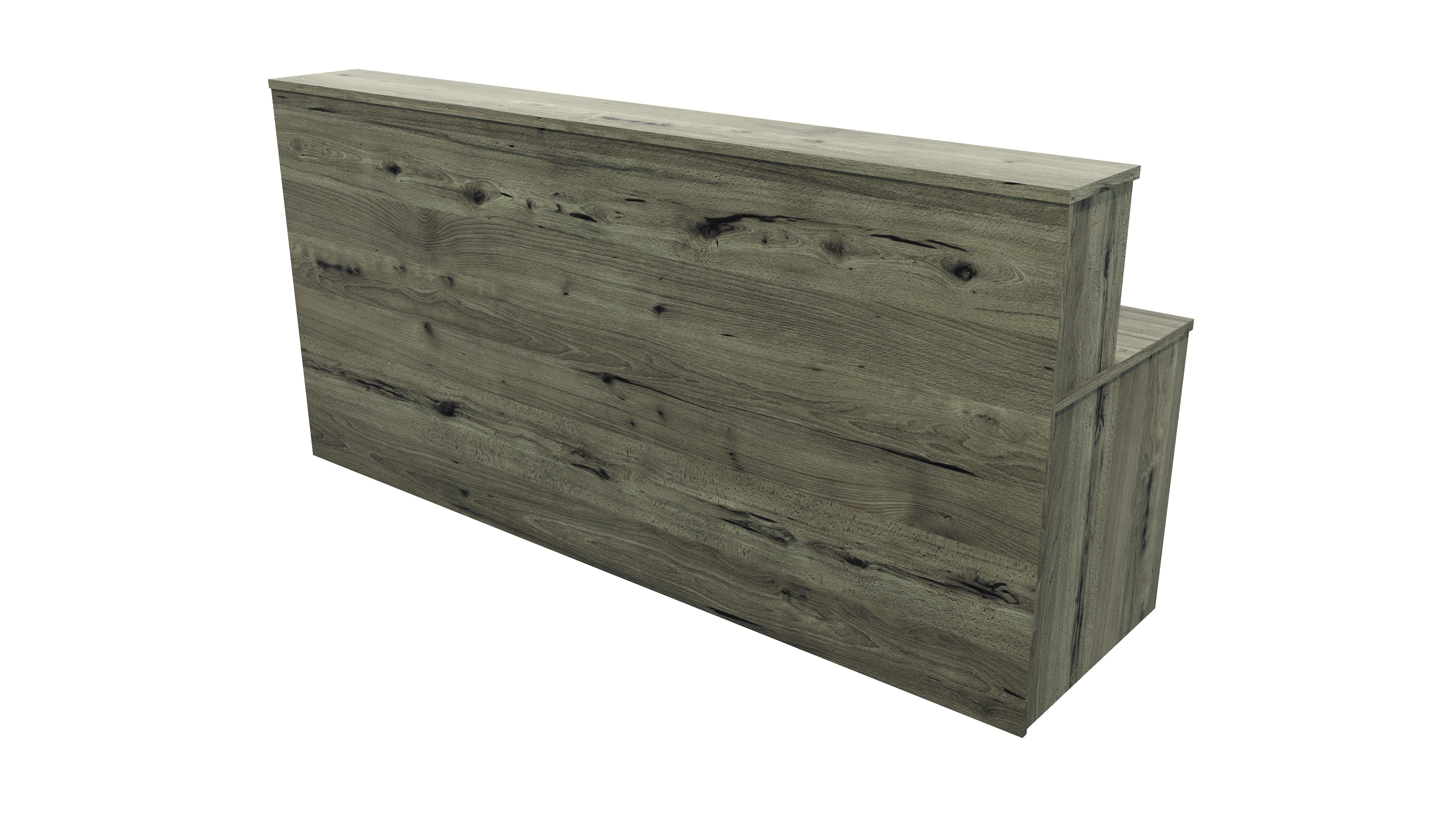 Nelson Reception Desk 2400x700x1125 Coronet Beech
