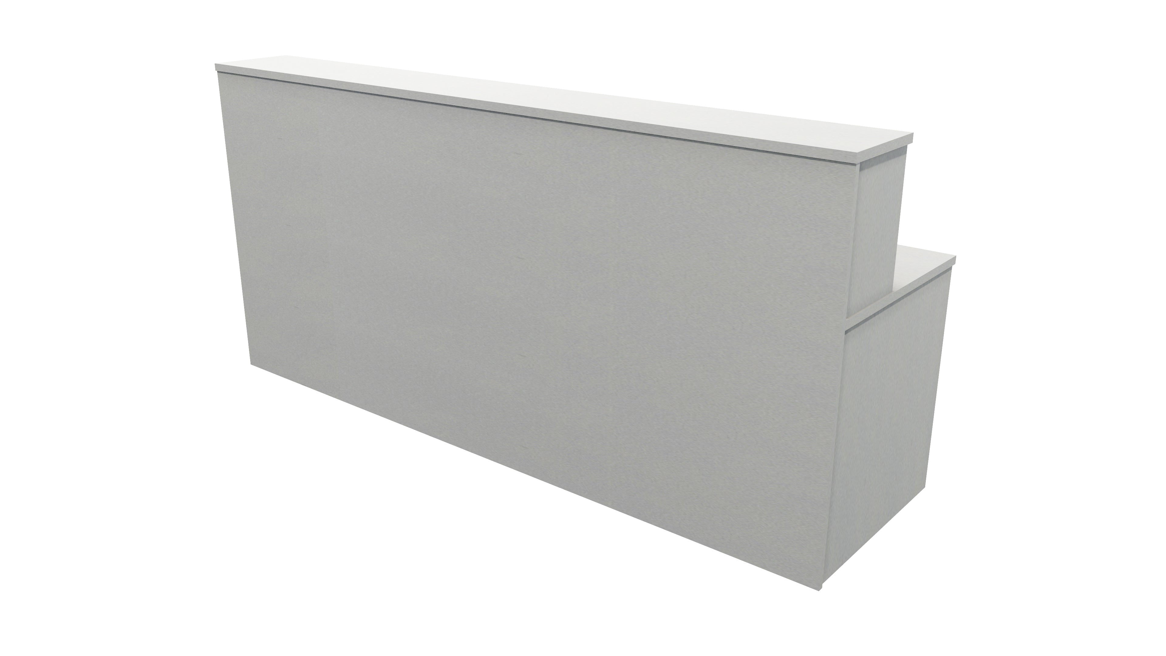 Nelson Reception Desk 2400x700x1125 Seal Grey