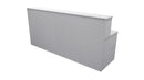 Nelson Reception Desk 2400x700x1125 Silver Strata