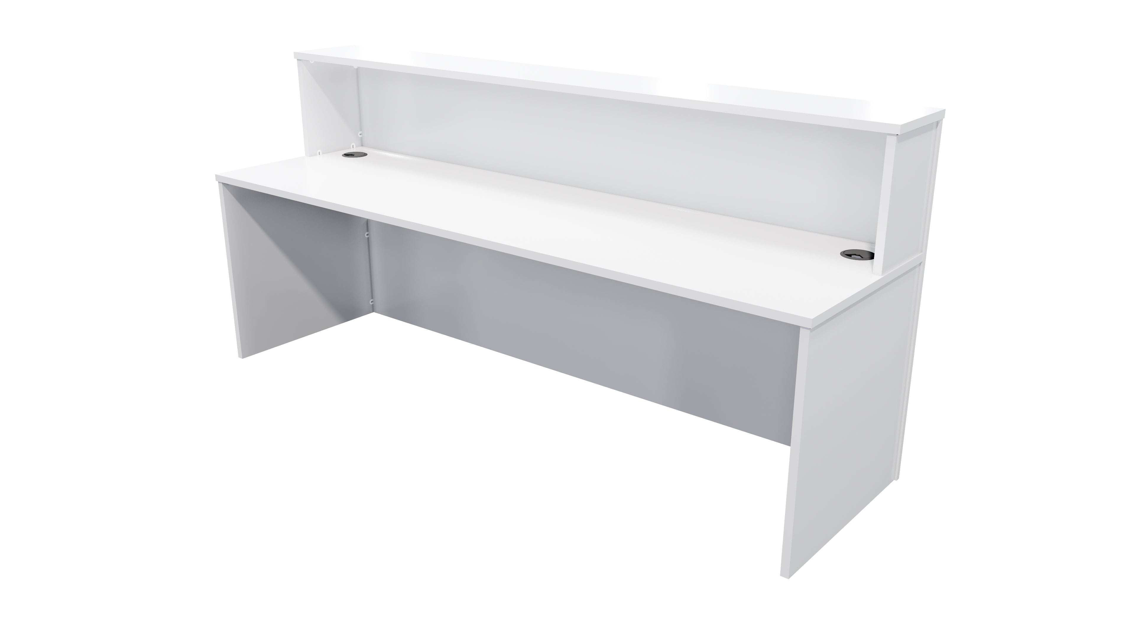 Nelson Reception Desk 2400x700x1125 White