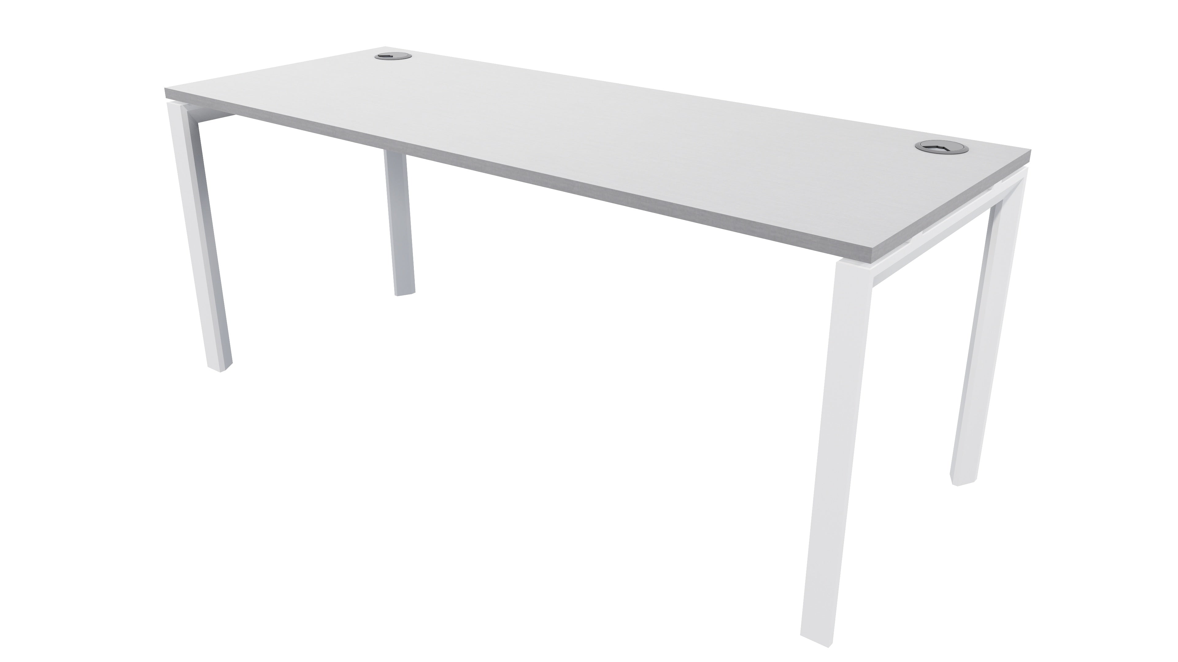 Novah Desk 1200x700 White Silver Strata