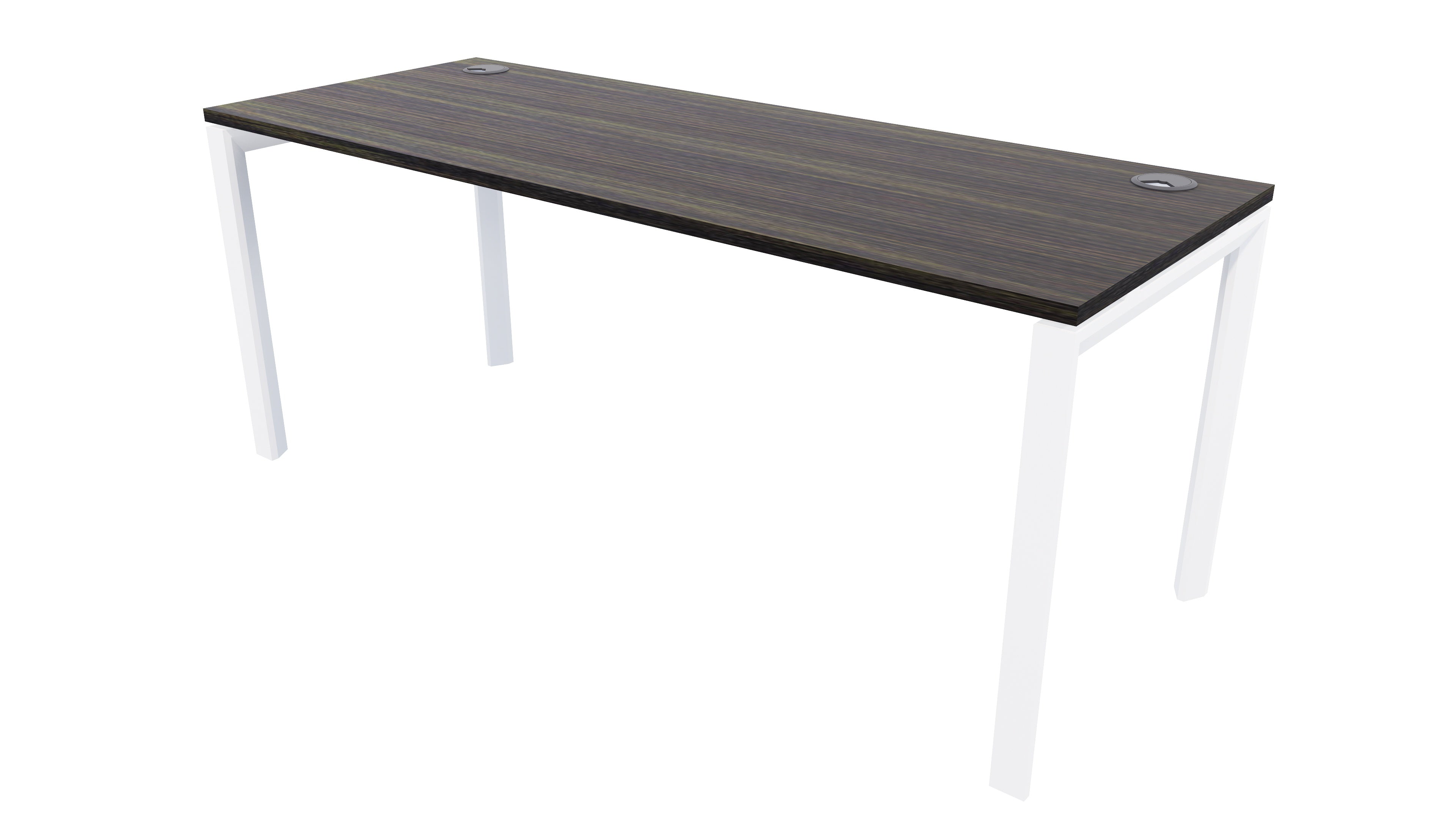 Novah Desk 1800x600 White Dark Oak