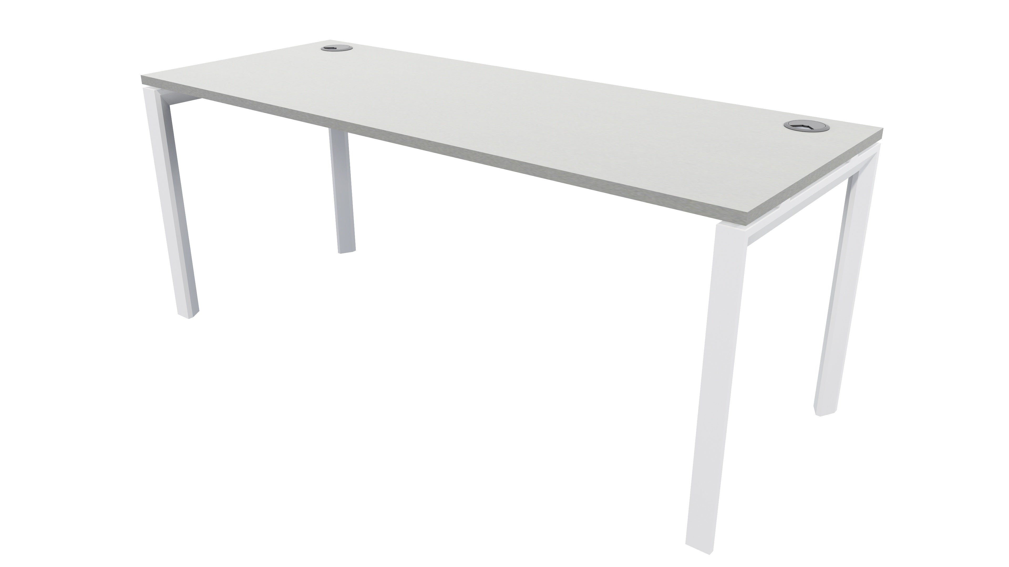 Novah Desk 1800x600 White Seal Grey