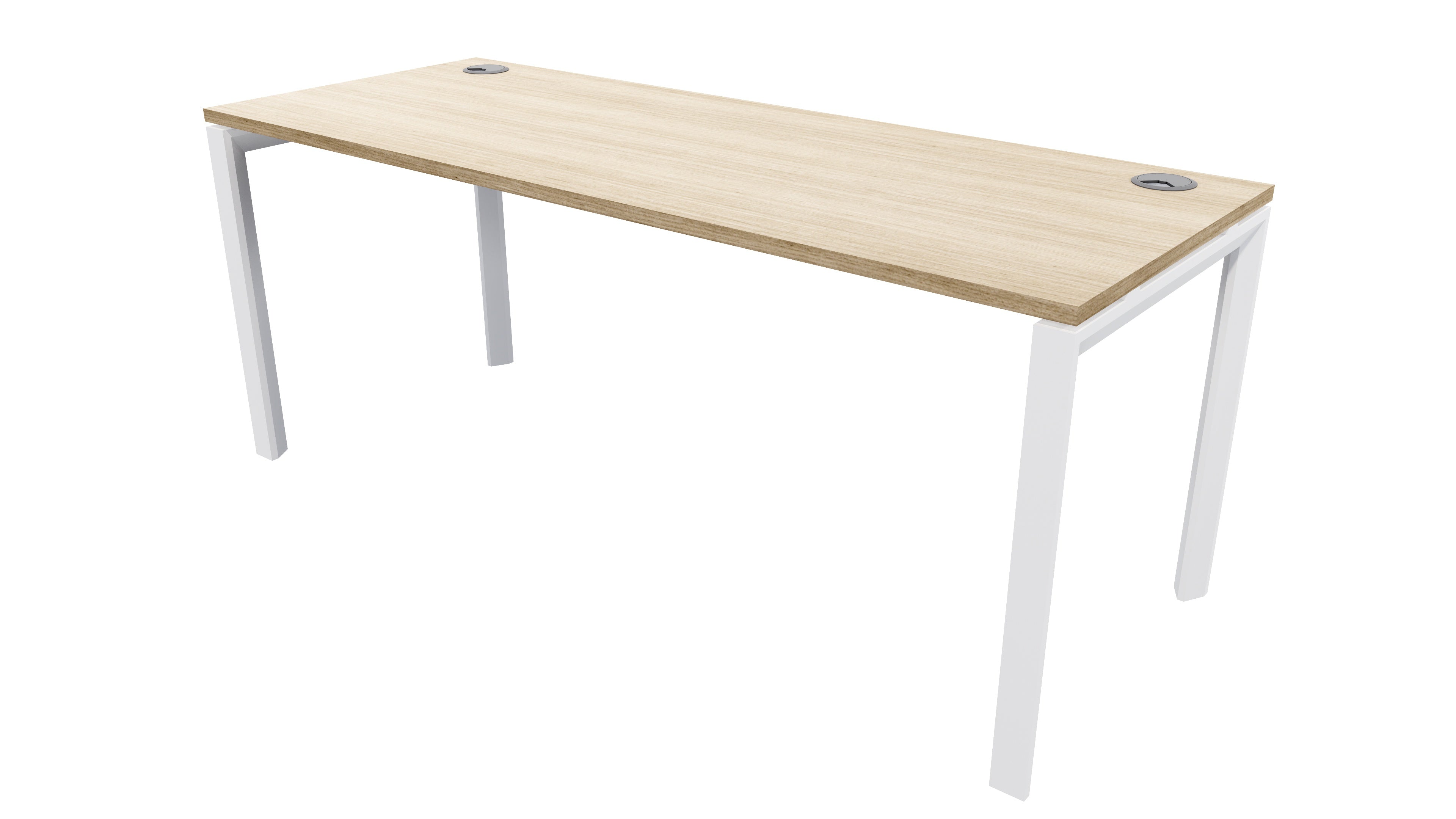 Novah Desk 1800x700 White Sublime Teak