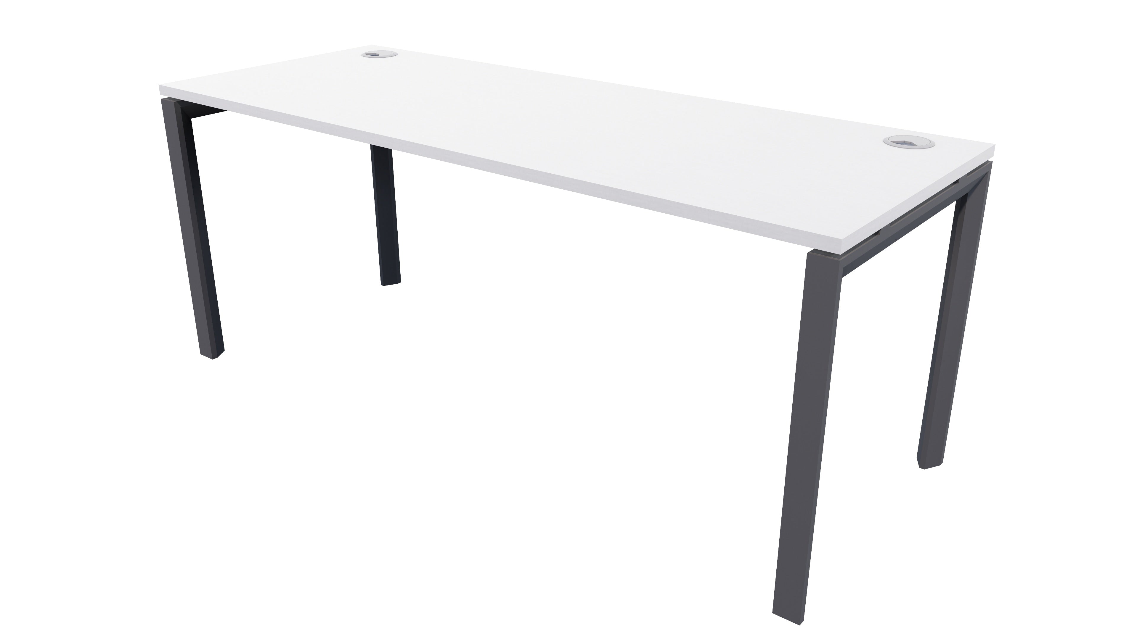 Novah Desk 1800x700 Black Silver Strata