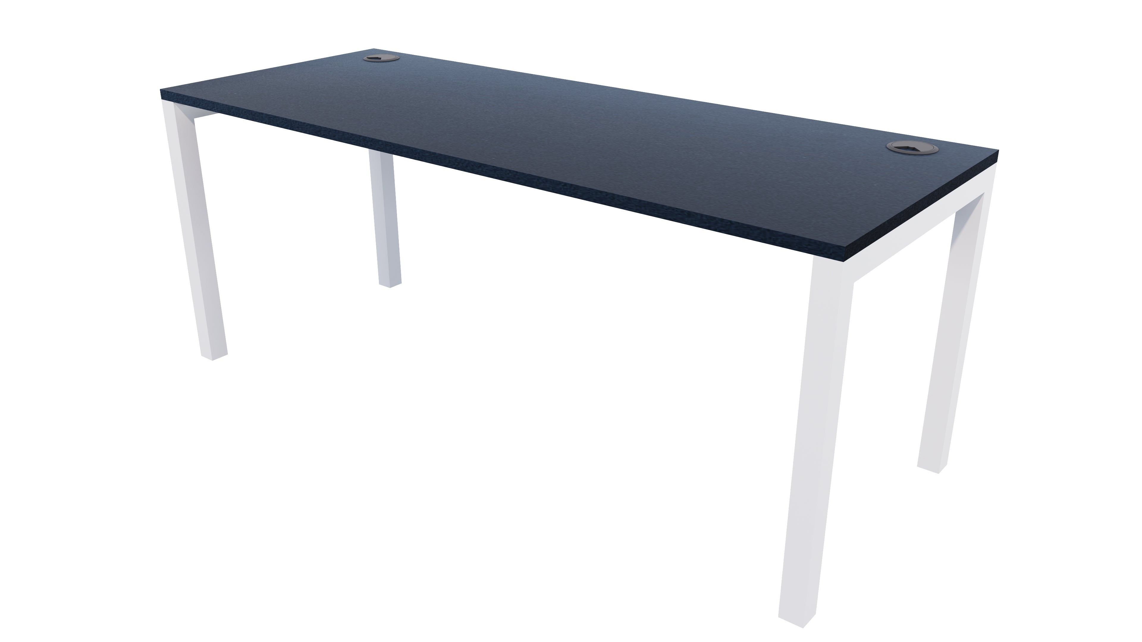 Quattro Fixed Height Desk 1500x700 Char Blue