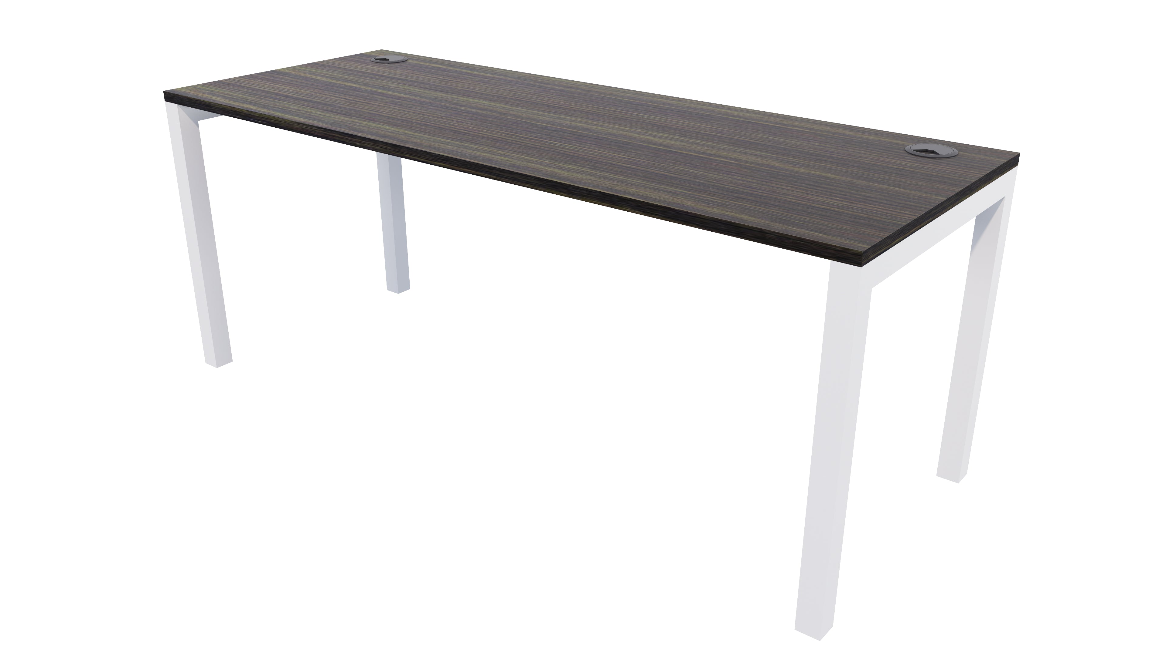 Quattro Fixed Height Desk 1500x700 Dark Oak