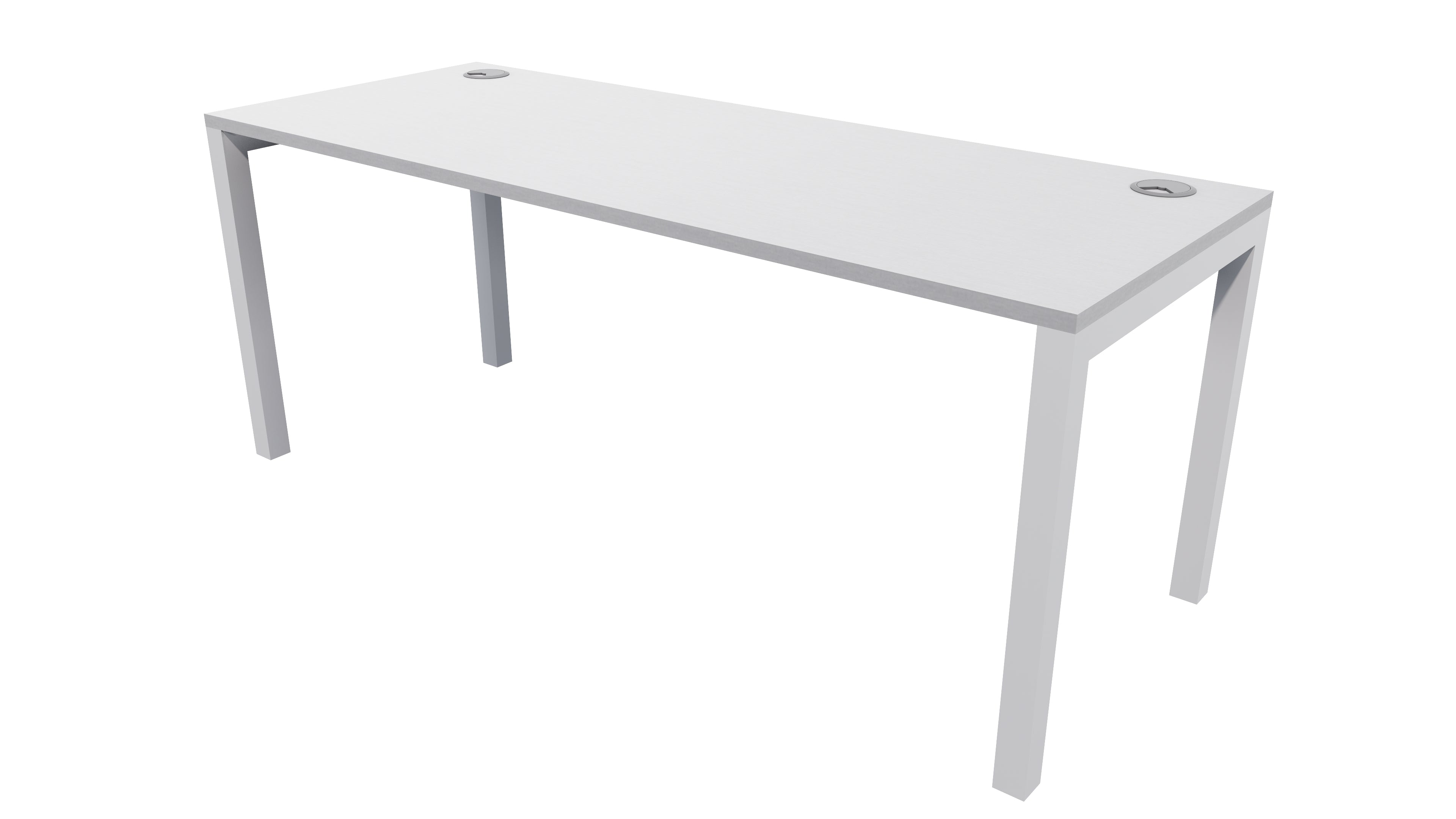 Quattro Fixed Height Desk 1800x700 Silver Strata