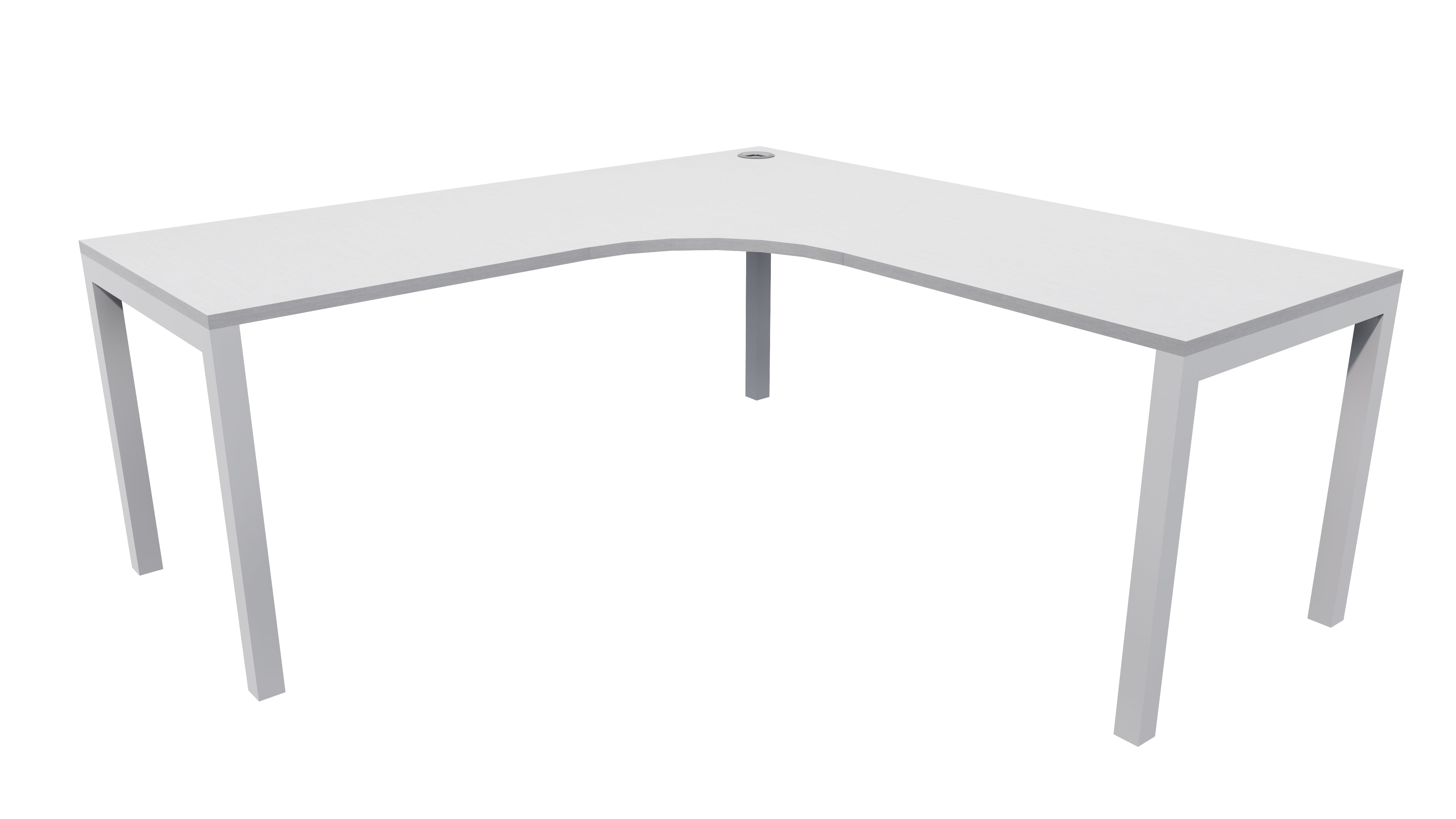 Quattro Workstation 1500x1500x600 Silver Strata