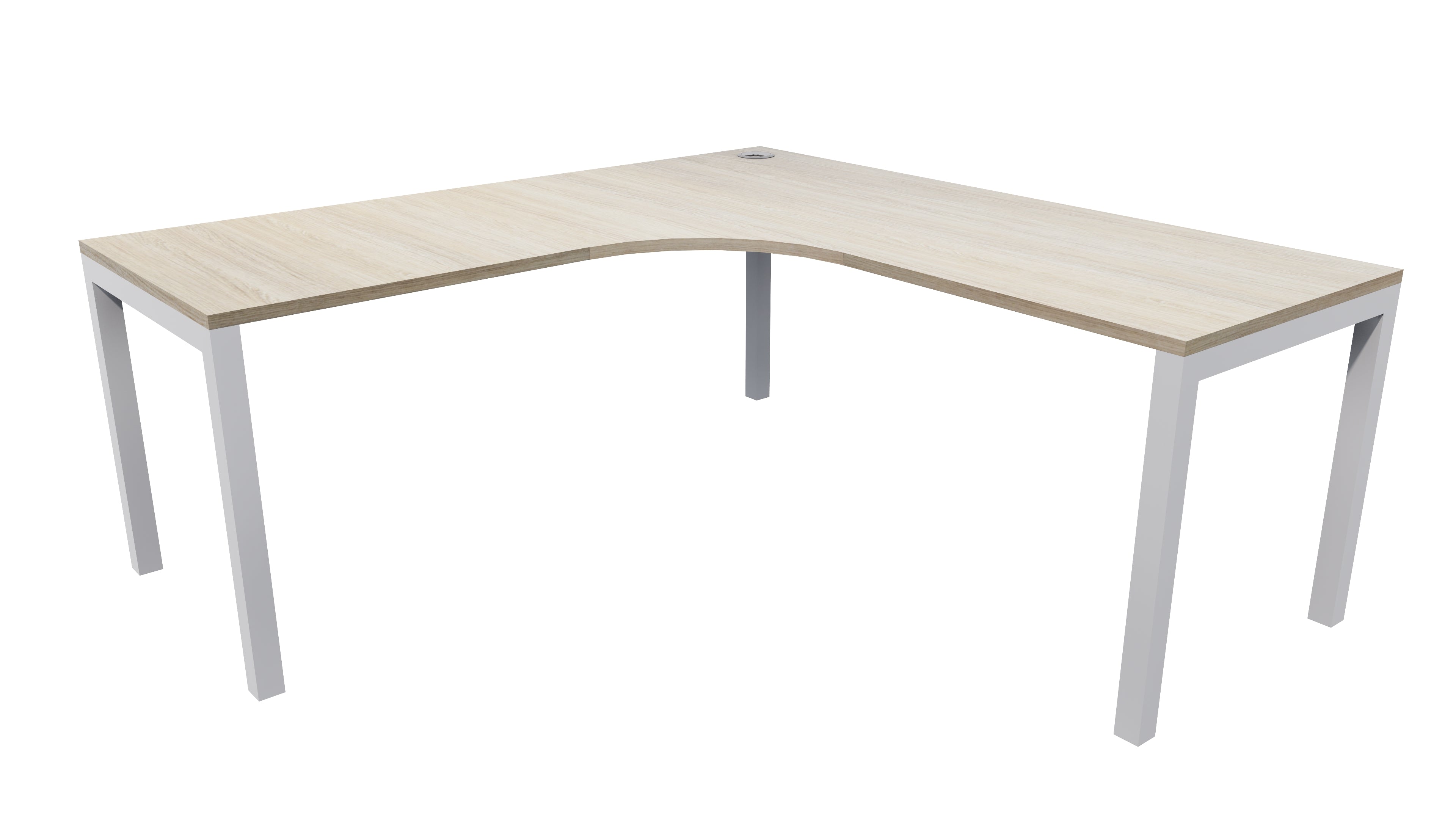 Quattro Workstation 1800x1800x600 Seasoned Oak