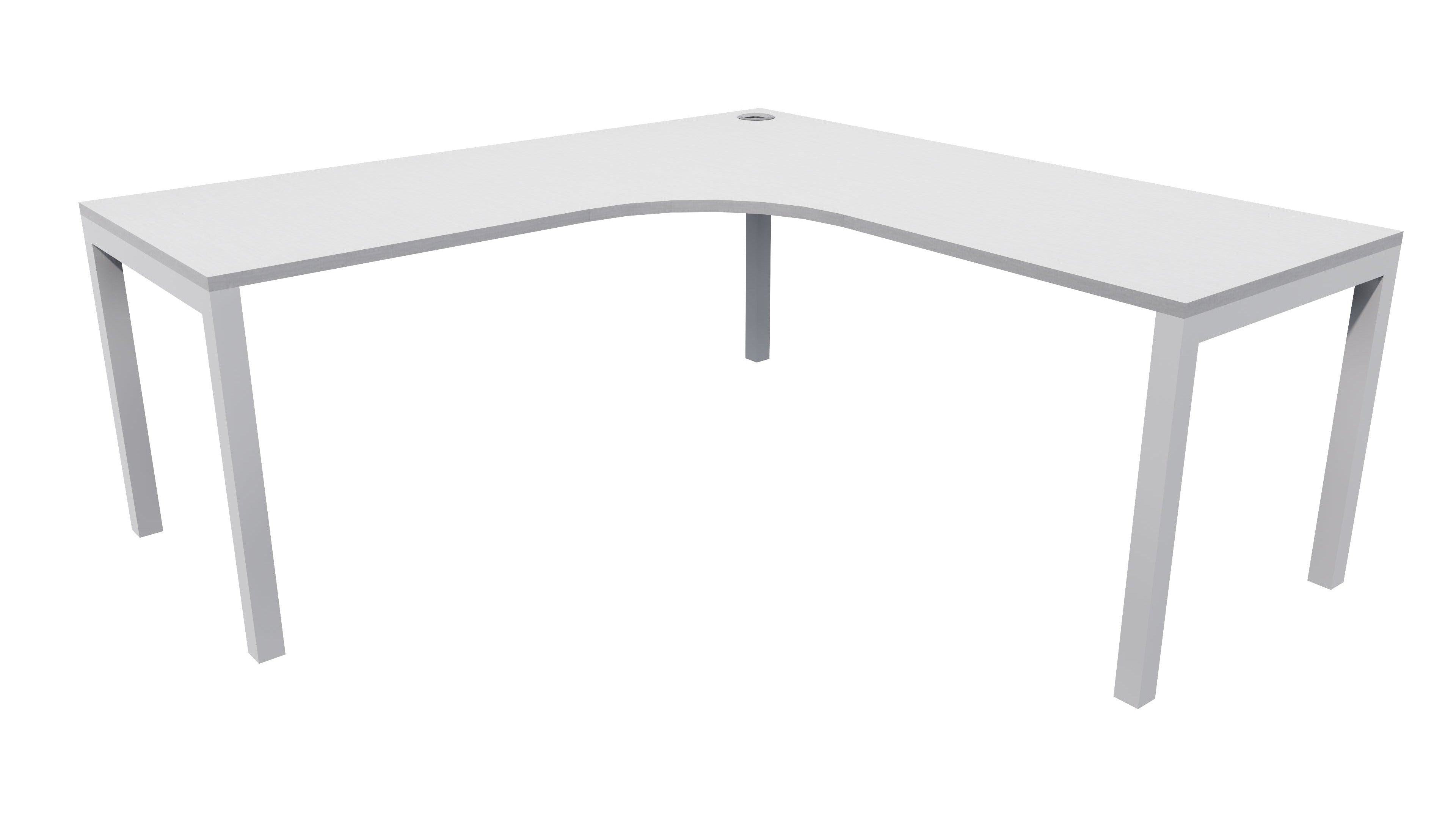 Quattro Workstation 1800x1800x600 Silver Strata