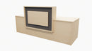 Tasman Reception Desk Aged Ash + Black